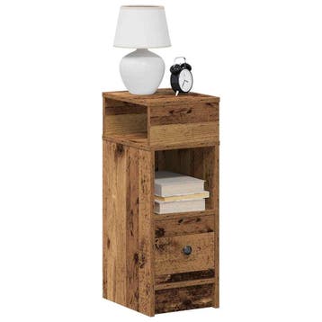vidaXL Nachtkastjes 2 st met lade 25x31x66 cm oud, Verzenden, Nieuw
