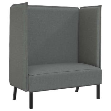 vidaXL Hoog rugbank / zetel 101cm Donkergrijs Stof, Verzenden, Nieuw