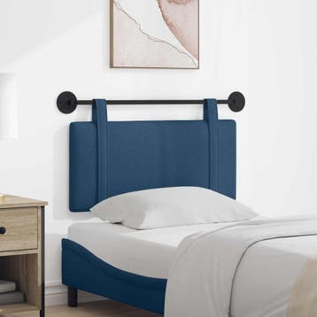 vidaXL Hangend hoofdbord Blauw Stof, Huis en Inrichting, Slaapkamer | Bedden, Verzenden, Nieuw