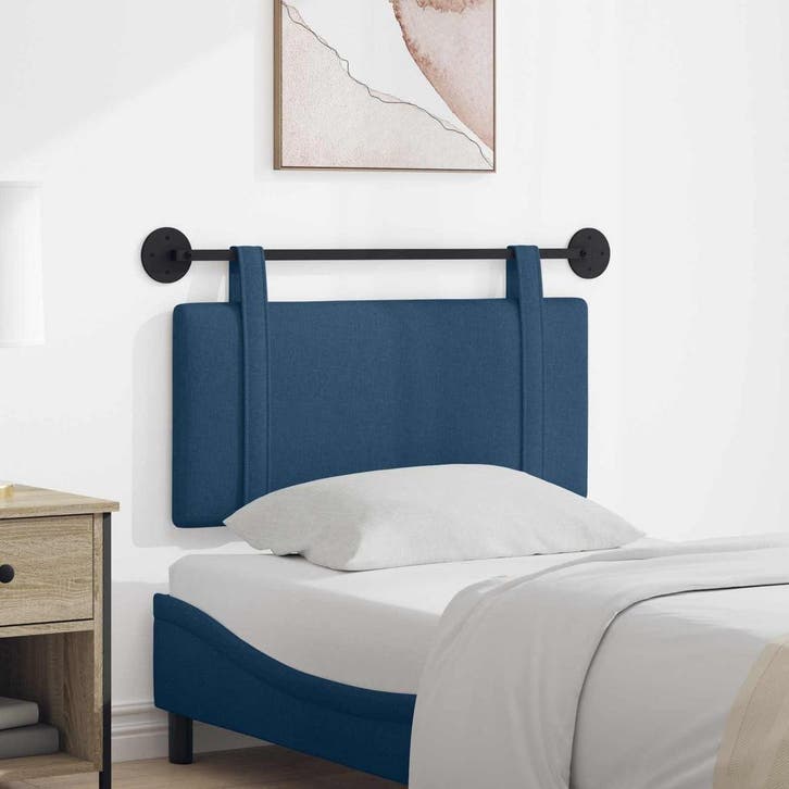 vidaXL Hangend hoofdbord Blauw Stof, Huis en Inrichting, Slaapkamer | Bedden, Nieuw, Verzenden