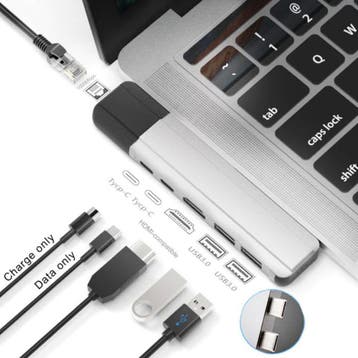 6 in 1 USB-C Hub voor Macbook Pro / Air - USB 3.0 / Type C /, Verzenden, Nieuw