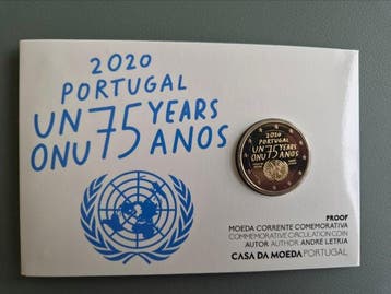 Portugal. 2 Euro 2020 (3 coincards incl. 2 Proof coins)