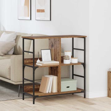 vidaXL Boekenplank 4-laags 78.5 x 33 x 82 cm Bewerkt hout, Huis en Inrichting, Verzenden, Nieuw