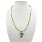 Zonder minimumprijs - Halsketting Zilver - Peridot, Handtassen en Accessoires, Nieuw