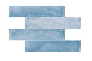 Wandtegel Rako Acqua Handvorm Stonelook Blauw Mat 5x25, Nieuw, 20 tot 40 cm, 10 m² of meer, Wandtegels