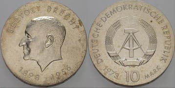 10 Mark 1973 A Gedenkmunten duitse Demokratische Republik, Verzenden, België