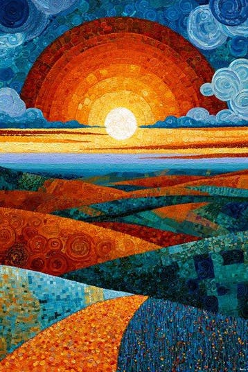 Felix van Horst - Sundown Serenity (XXL), Antiek en Kunst