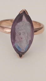 Bague - 14 carats Or jaune - 8.00ct. tw. Améthyste - Bague