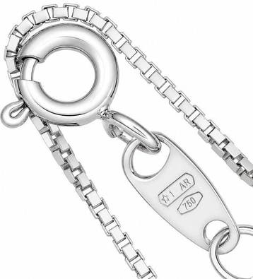 UnoAErre - Collier - 18 carats Or blanc - Fabriqué en Italie, Bijoux, Sacs & Beauté, Colliers