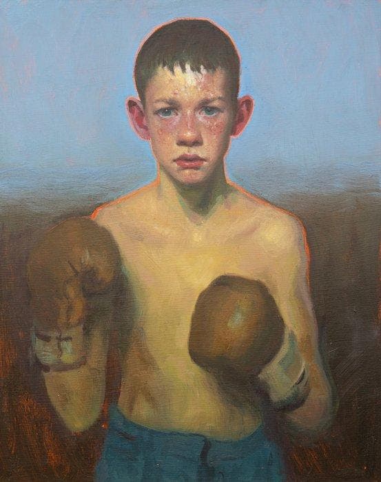 Francien Krieg - The weight of the gloves, Antiek en Kunst, Kunst | Schilderijen | Modern