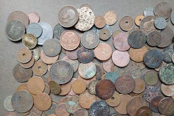Wereld. Lot of ancient world coins, including tokens and