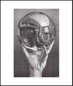 M.C. Escher - “Hand with Sphere”.Gedateerd en gesigneerd in