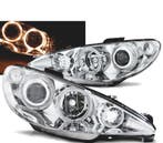 PHARES POUR PEUGEOT 206 02- ANGEL EYES CHROMÉ 4K, Verzenden