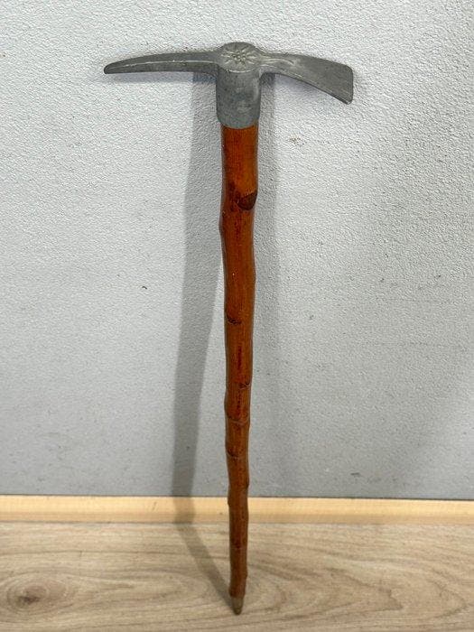 Wandelstok - Hout, Metaal - alpenstok / bergstok, Antiek en Kunst, Curiosa en Brocante