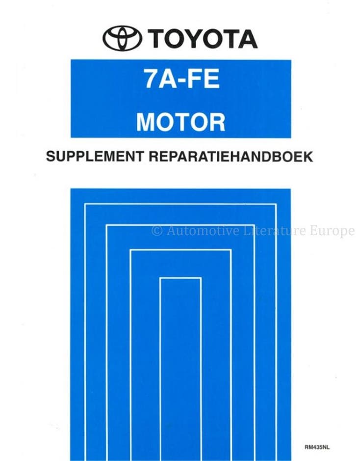 1995 TOYOTA CARINA E 7A-FE MOTOR (SUPPLEMENT), Autos : Divers, Modes d'emploi & Notices d'utilisation