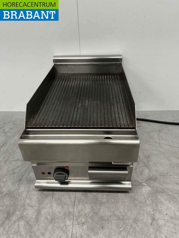 RVS Modular Bakplaat Grillplaat Geribbeld plancha 40 cm 400V, Articles professionnels, Horeca | Équipement de cuisine, Enlèvement ou Envoi