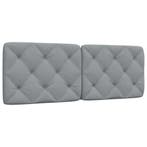 vidaXL Hoofdbordkussen 120 cm stof lichtgrijs, Verzenden