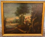 Europese school (XIX) - Paesaggio con personaggi - NO
