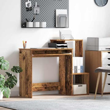 vidaXL Bureau Oud Hout 106 x 41 x 88.5 cm Bewerkt hout, Verzenden