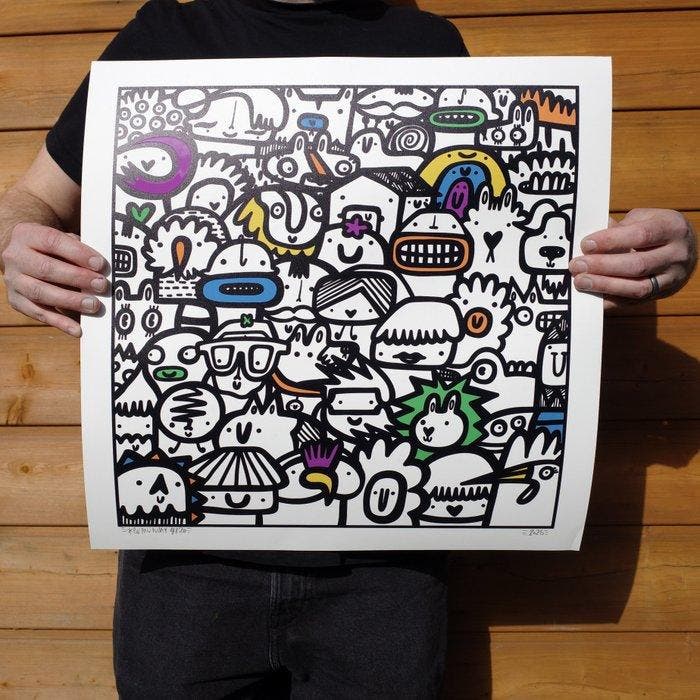 Kev Munday - Paint The Town - Giclee Print - No Reserve, Antiquités & Art, Art | Objets design