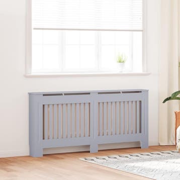vidaXL Radiator Cover 2 st Grijs 172 x 19 x 81,5 cm Bewerkt, Verzenden