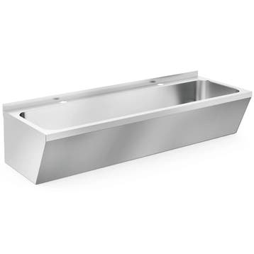 Wasbak | RVS | 2 Kraangaten | Dubbelwandig | Incl., Verzenden