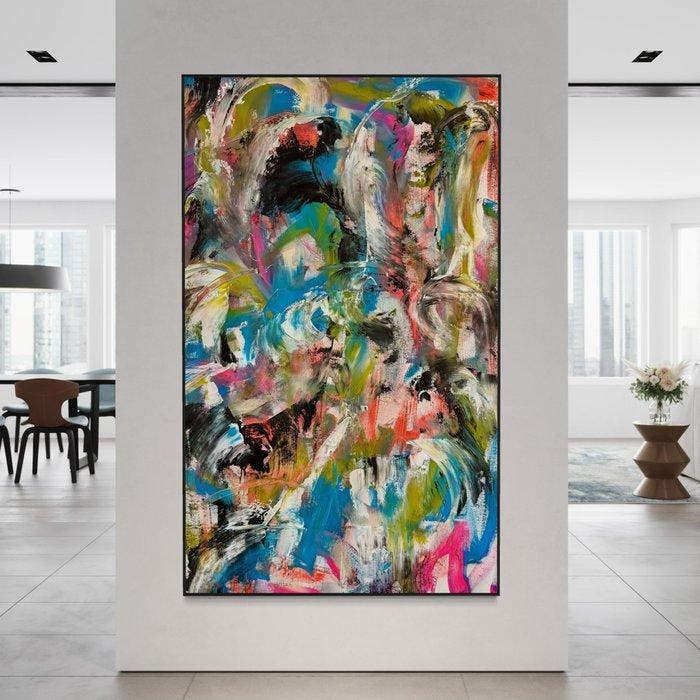 Timo Wedell - Im Strudel der Farben - XXL - Abstract, Antiek en Kunst, Kunst | Schilderijen | Modern