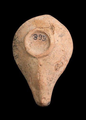 Romain antique Terre cuite Lampe à huile (Sans prix de