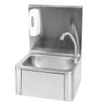 Handwasbak | RVS | Wandmontage | Mengkraan | Kniebediening, Verzenden, Nieuw in verpakking