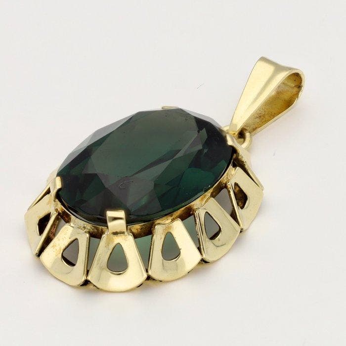 Pendentif - 14 carats Or jaune Spinelle, Bijoux, Sacs & Beauté, Bijoux anciens