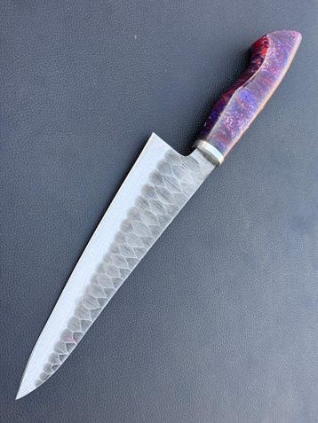 Custom Hand-Forged Premium Chefs Knife - Tafelmes - Staal,