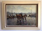 Aarnout van Gilst (1898-1981) - Sleperspaarden op de kade