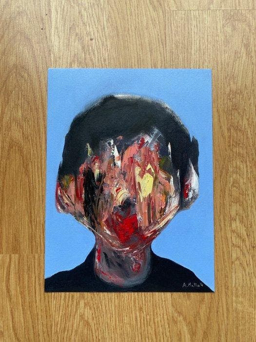 Ahmad Mallah - From the series “Asylum seekers” -, Antiquités & Art, Art | Peinture | Moderne