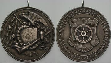 Tragbare Medaille 1928 Guetersloh-stadt, Verzenden