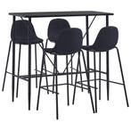 vidaXL 5-delige Barset stof zwart, Huis en Inrichting, Complete eetkamers, Verzenden, Nieuw