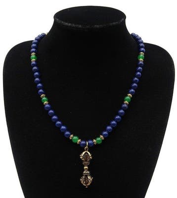Lapis lazuli - Emeraude-Dorje (Vajra) Boeddhistisch: