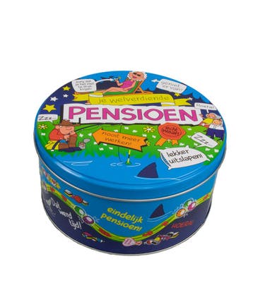 Snoeptrommel Pensioen, Hobby en Vrije tijd, Verzenden, Nieuw