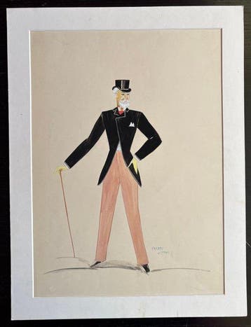Freddy Wittop (1911-2001) - Dibujo de vestuario Art Déco