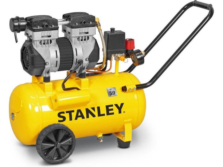 Stanley SXCMS1324HE - Compressor - Olievrij - Stille werking, Doe-het-zelf en Bouw, Gereedschap | Boormachines, Zo goed als nieuw