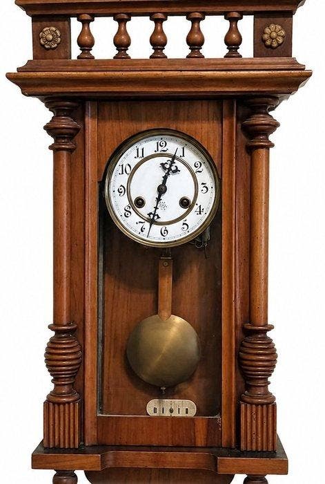Pendule à balancier - Bois - 1880-1920, Antiquités & Art, Antiquités | Horloges