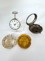 Daniel Delander London - Englische Spindeltaschenuhr Verge, Bijoux, Sacs & Beauté