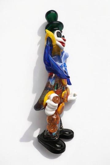 Murano - Franco Toffolo - Statuette, Clown Musicista - 25 cm