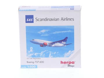 Schaal 1:500 Herpa 511704 Boeing 737-600 SAS Scandinavia..., Ophalen of Verzenden, Zo goed als nieuw