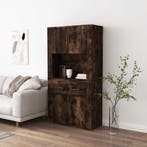 vidaXL Hoge kast bewerkt hout gerookt eikenkleurig, Verzenden, Nieuw
