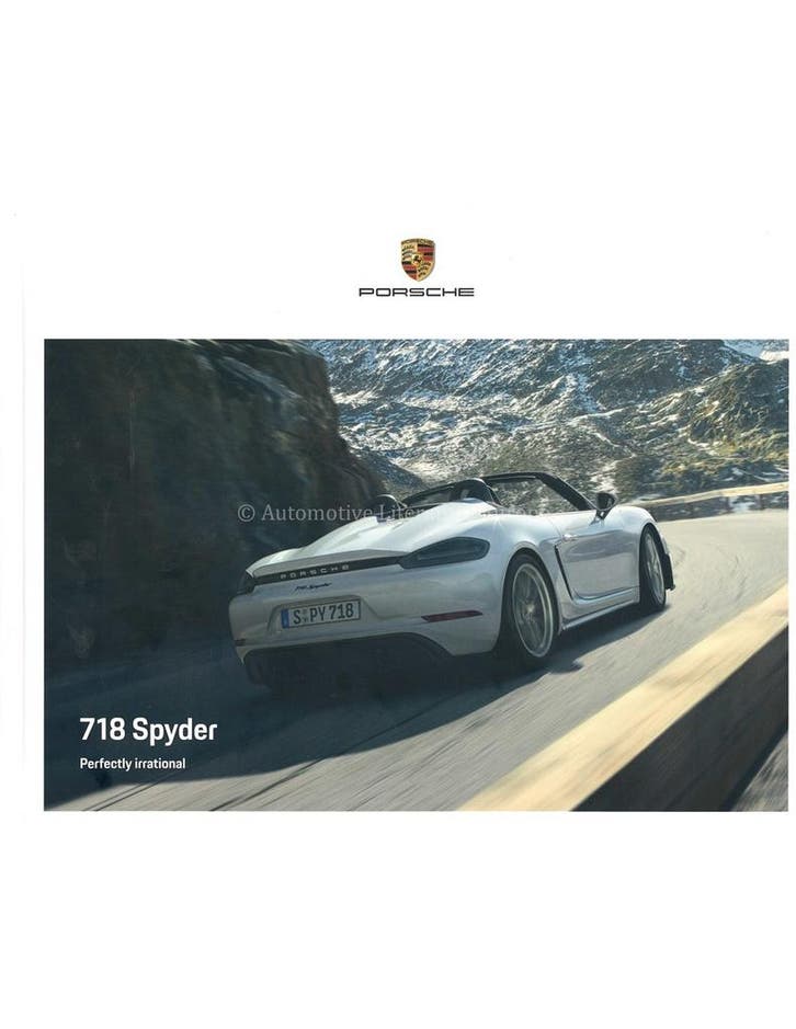 2020 PORSCHE 718 SPYDER HARDCOVER BROCHURE ENGELS, Livres, Autos | Brochures & Magazines