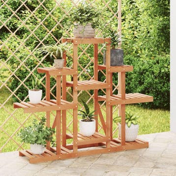 vidaXL Bloemenstandaard 110x25x96 cm massief vurenhout, Verzenden, Nieuw