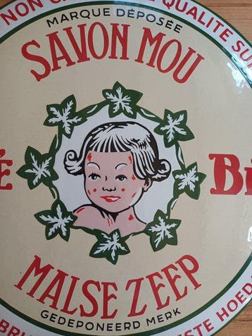 Savon doux pour bébé - Enseigne en émail - Émail