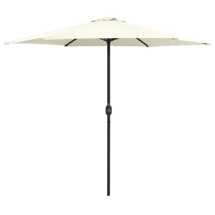 vidaXL Parasol met aluminium paal 270x246 cm zandwit, Tuin en Terras, Parasols, Nieuw, Verzenden