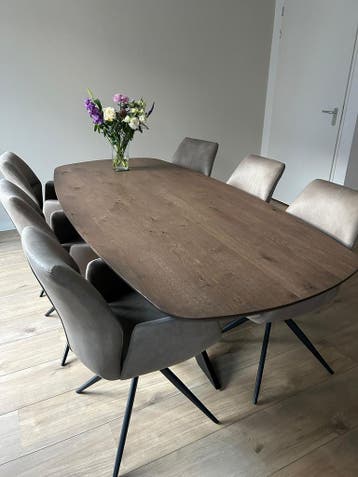 Eiken Eettafel Deens Ovaal Massief Topkwaliteit, Huis en Inrichting, Deens Ovaal, 100 tot 150 cm, Verzenden, Eikenhout
