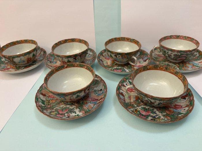 Koffieservies (12) - Porselein, Antiek en Kunst, Antiek | Overige Antiek